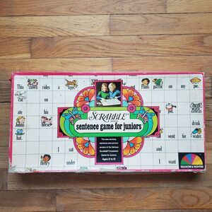 Vintage scrabble brand sentence game for juniors 1973 missing some counters